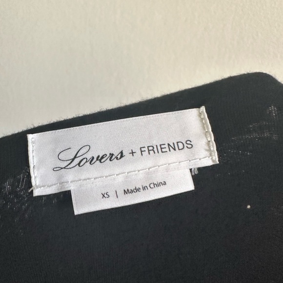 Revolve Lovers + Friends Black Ruched Bodycon Tie Side Dress Size XS EUC - Picture 9 of 10